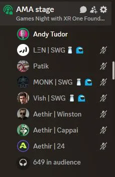 AMA with Saltwater Games and XR One with 650+ live participants